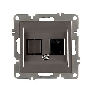 Розетка компьтерная Arvia Electric 50 06 2000 247 антрацит механизм