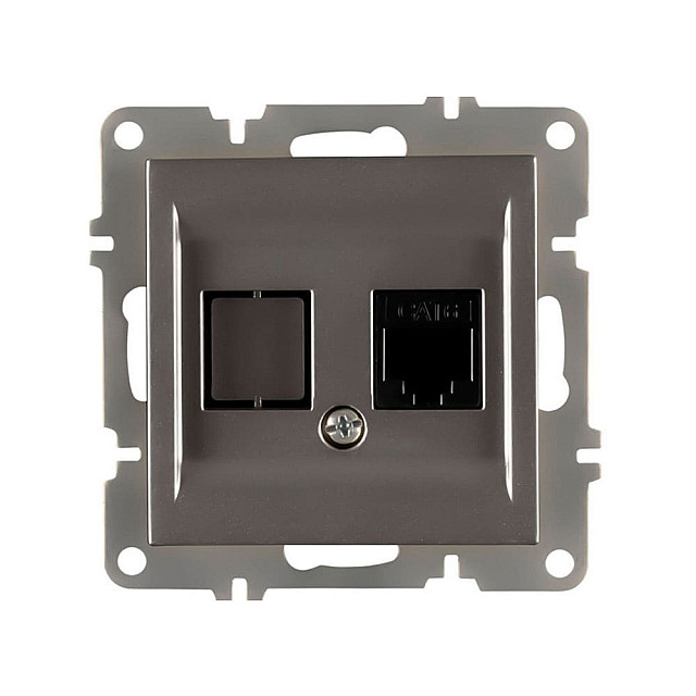 Розетка компьтерная Arvia Electric 50 06 2000 247 антрацит механизм