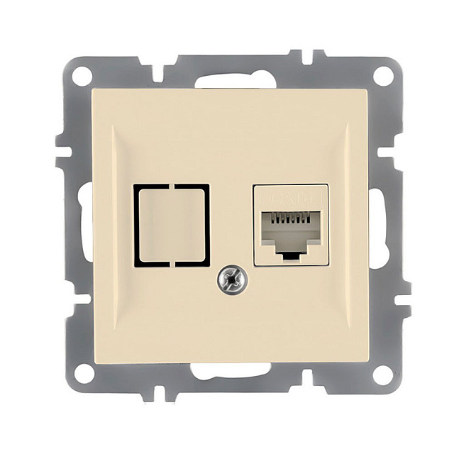Розетка компьтерная Arvia Electric 50 02 1000 247 крем механизм