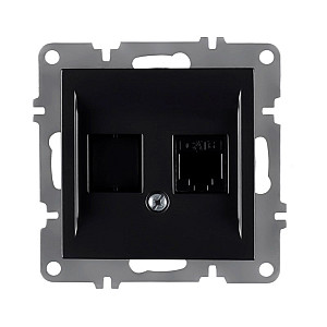 Розетка компьтерная Arvia Electric 50 07 2000 247 черный механизм