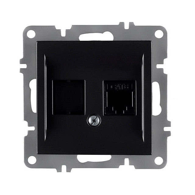 Розетка компьтерная Arvia Electric 50 07 2000 247 черный механизм