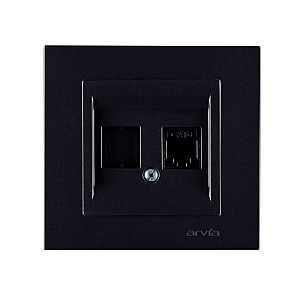 Розетка компьтерная Arvia Electric 50 07 2000 247 черный механизм