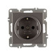 Розетка Arvia Electric 50 06 2000 217 с заземлением антрацит механизм