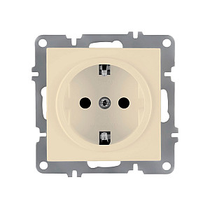 Розетка Arvia Electric 50 02 1000 217 с заземлением крем механизм