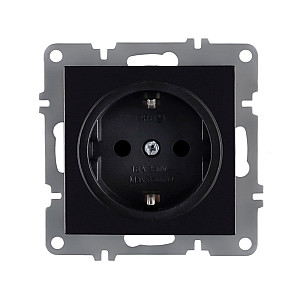 Розетка Arvia Electric 50 07 2000 217 с заземлением черный механизм