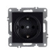 Розетка Arvia Electric 50 07 2000 217 с заземлением черный механизм