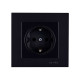 Розетка Arvia Electric 50 07 2000 217 с заземлением черный механизм