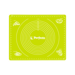 Коврик для теста Perfecto Linea Green 23-504000 с мерными делениями силиконовый 50*40 см