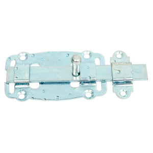 Задвижка дверная Starfix SMP-67647-1 плоская 100 мм белый цинк