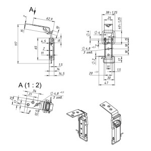 Замок накидной Starfix 2-2 SMP-15806-1 белый цинк