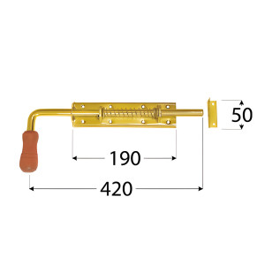 Задвижка воротная Domax WSP 420 862301 пружинная 420*190*50 мм