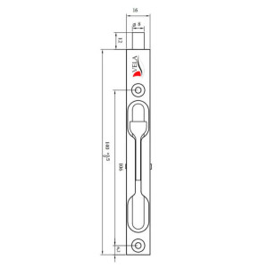 Шпингалет Vela FB-01-140-NIS 00007503 матовый никель