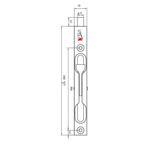 Шпингалет Vela FB-01-140-BL черный