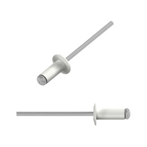 Заклепка вытяжная 4.8*12 мм Starfix SMZ1-83400-25 алюминий/сталь RAL 9003 сигнальный белый 25 шт