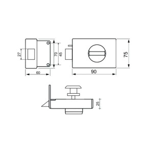 Замок накладной Basara 3Н-40 MWP белый