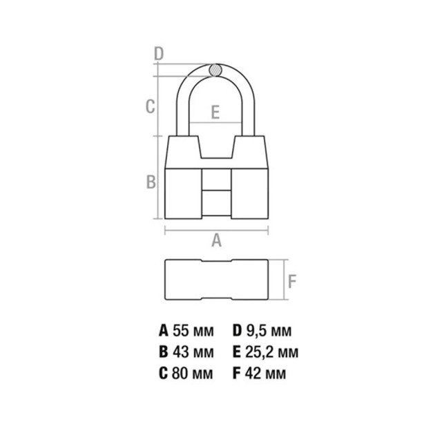 Замок навесной Startul Master ST9092-55 55 мм
