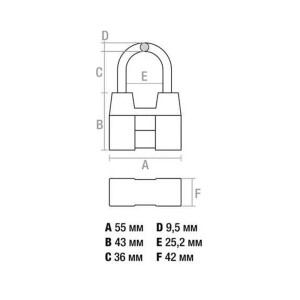 Замок навесной Startul Master ST9091-55 55 мм