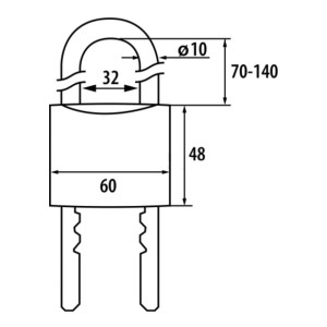 Замок навесной ЧАЗ ВС2-47 ВС2-47.00.СР.СБ