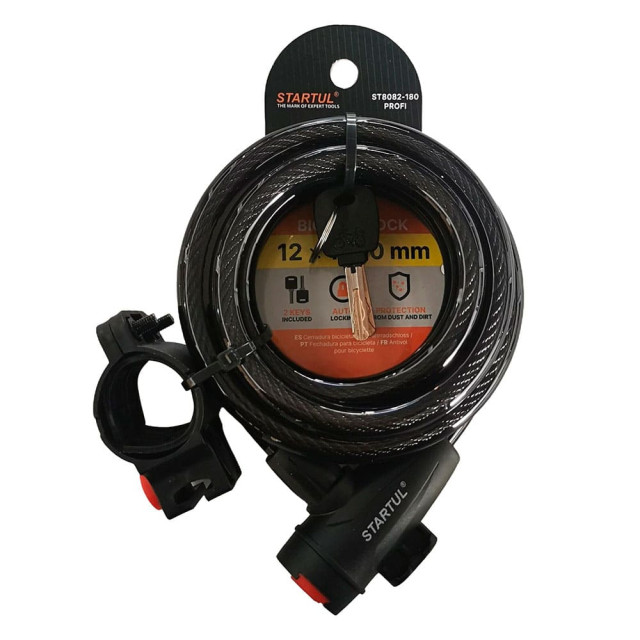 Замок велосипедный Startul Profi ST8082-180 12*1800 мм