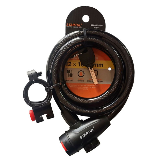Замок велосипедный Startul Profi ST8082-160 12*1600 мм
