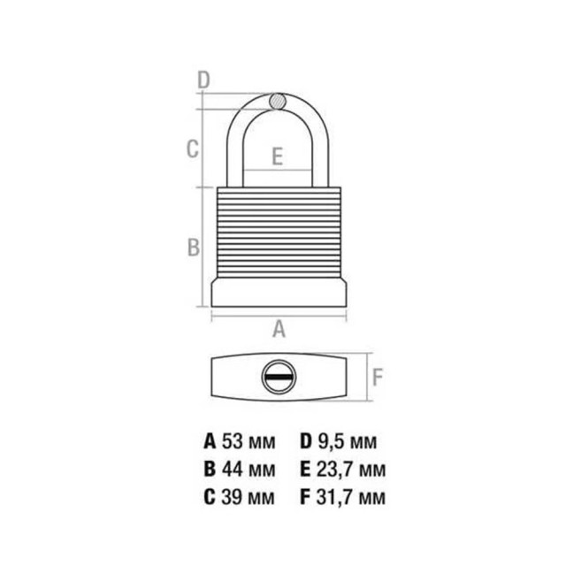 Замок навесной Startul Profi ST9087-50 50 мм