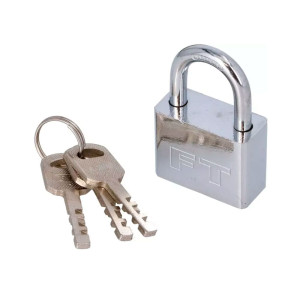 Замок навесной Faster Tools FT-2000 хромированный 40 мм