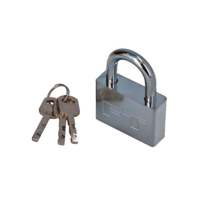 Замок навесной Faster Tools FT-2002 хромированный 60 мм