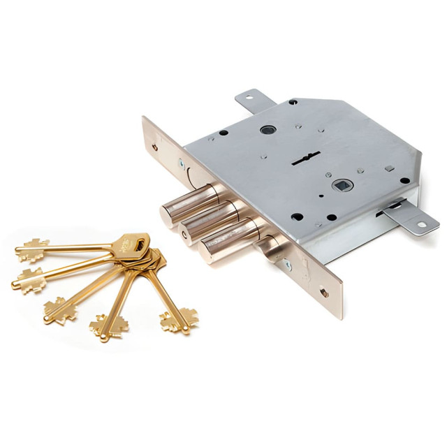 Замок врезной Эльбор Гранит 1.06.43 никель правосторонний