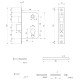 Замок врезной Avers 0823/60-С-AB