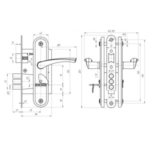 Замок врезной Зенит ЗВ9-4.2 бронза