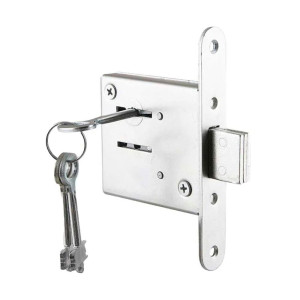 Замок врезной Vettore ЗВ 8-4 под сувальдный ключ хром