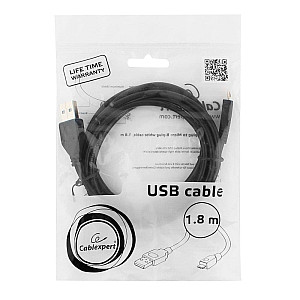 Кабель Cablexpert CCP-mUSB2-AMBM-6 USB 2.0 Pro AM/microBM 5P черный 1.8 м