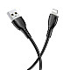Кабель Borofone BX51 43893 Lightning-USB 2.4A черный 1 м