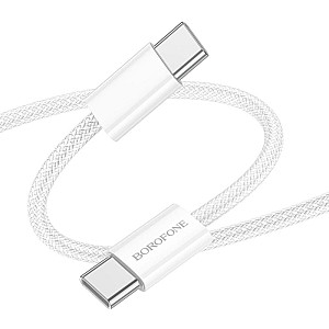 Кабель Borofone BX103 O9492 Type-C-Type-C 60W белый 1 м