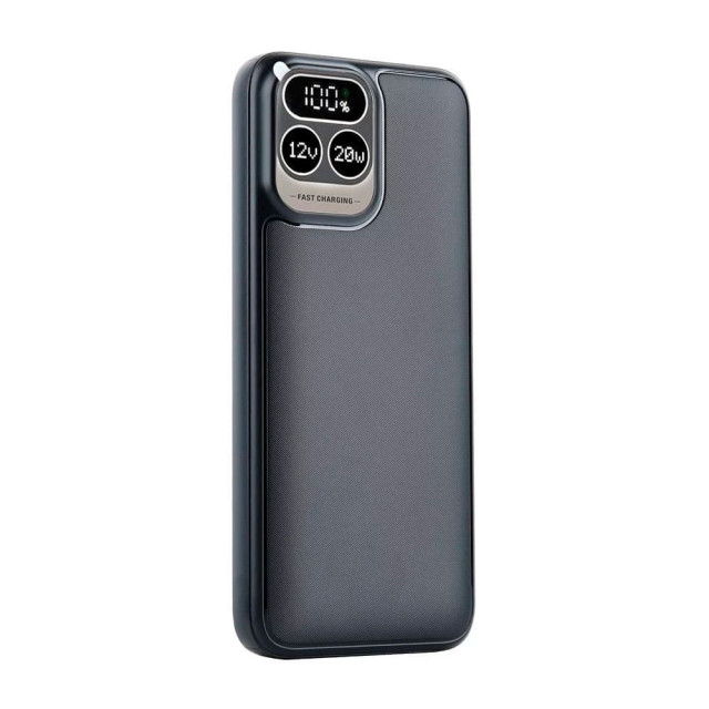 Powerbank Perfeo Atomic Age PF_E1474 10000 mAh/LED дисплей/PD + QC черный