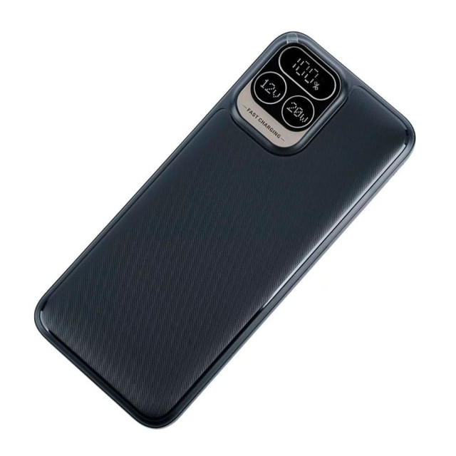 Powerbank Perfeo Atomic Age PF_E1474 10000 mAh/LED дисплей/PD + QC черный