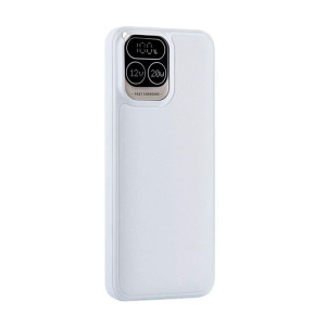 Powerbank Perfeo Atomic Age PF_E1473 10000 mAh/LED дисплей/PD + QC белый