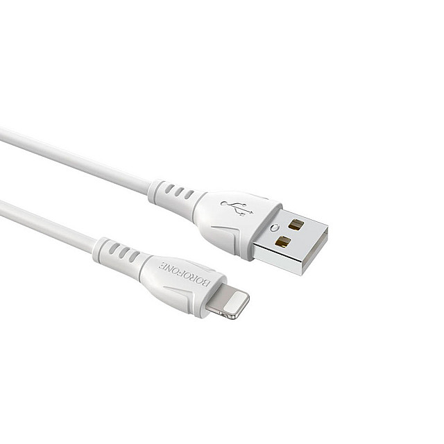 Кабель Borofone BX51 43909 Lightning-USB 2.4A белый 1 м