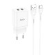 Зарядное устройство сетевое Hoco N25 двойной порт Type-C белый