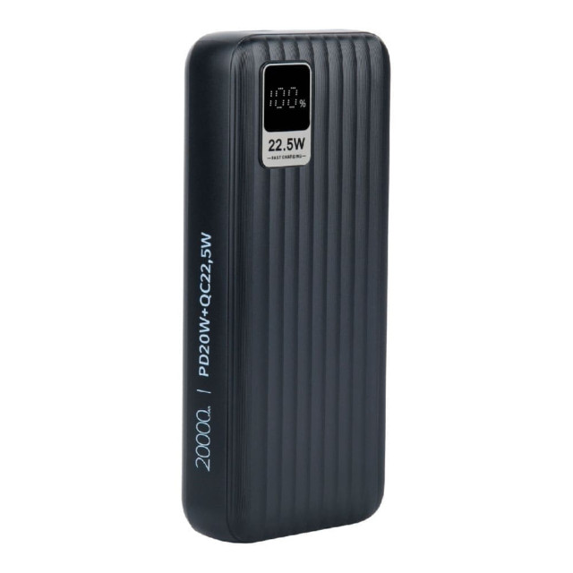 Powerbank Perfeo Waterfall PF_E1469 10000 mAh/LED дисплей/PD + QC Black