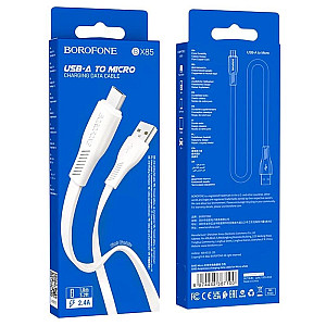Кабель Borofone BX85 87100 для Micro белый 1 м