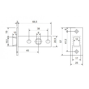 Защелка Vela 5400-SС матовый хром