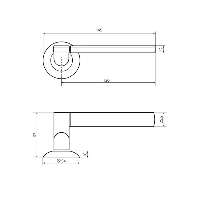 Комплект для двери Фабрика Замков FZ SET 49L 170 BK GF