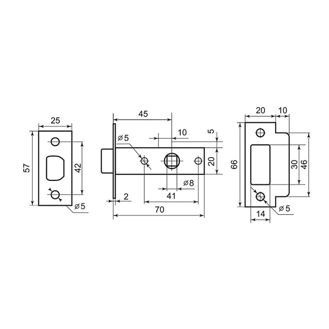 Комплект для двери Фабрика Замков FZ SET 12L 100 Coffee