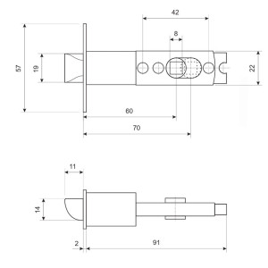 Защелка Vanger 6072-01-NIS