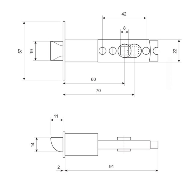 Защелка Vanger 6072-03-CR 00028054