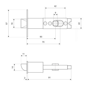 Защелка Vanger 6072-03-NIS