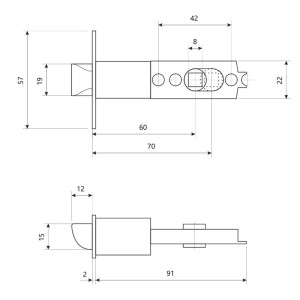 Защелка Avers 8083-05-G 00031336