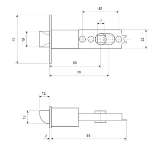 Защелка Avers 8023-03-CR 00020409