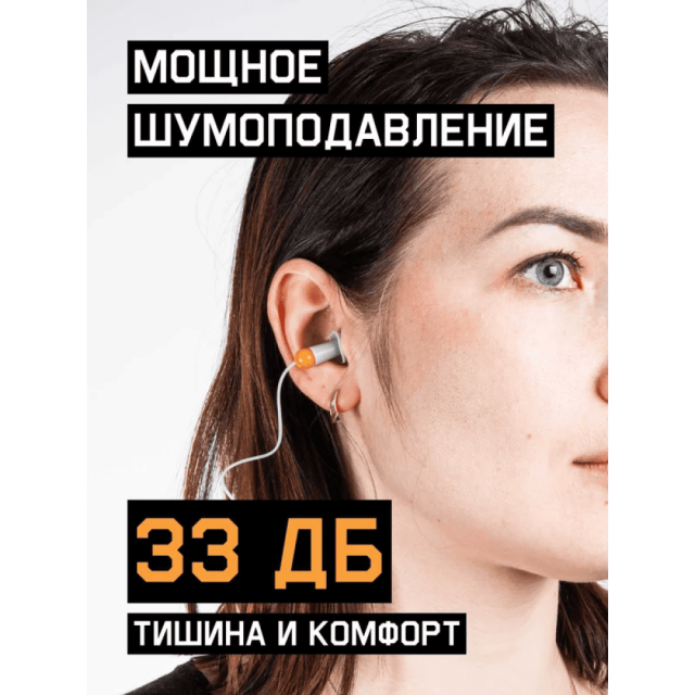 Беруши со шнурком Jeta Safety Sonido max JEM31 в контейнере многоразовые